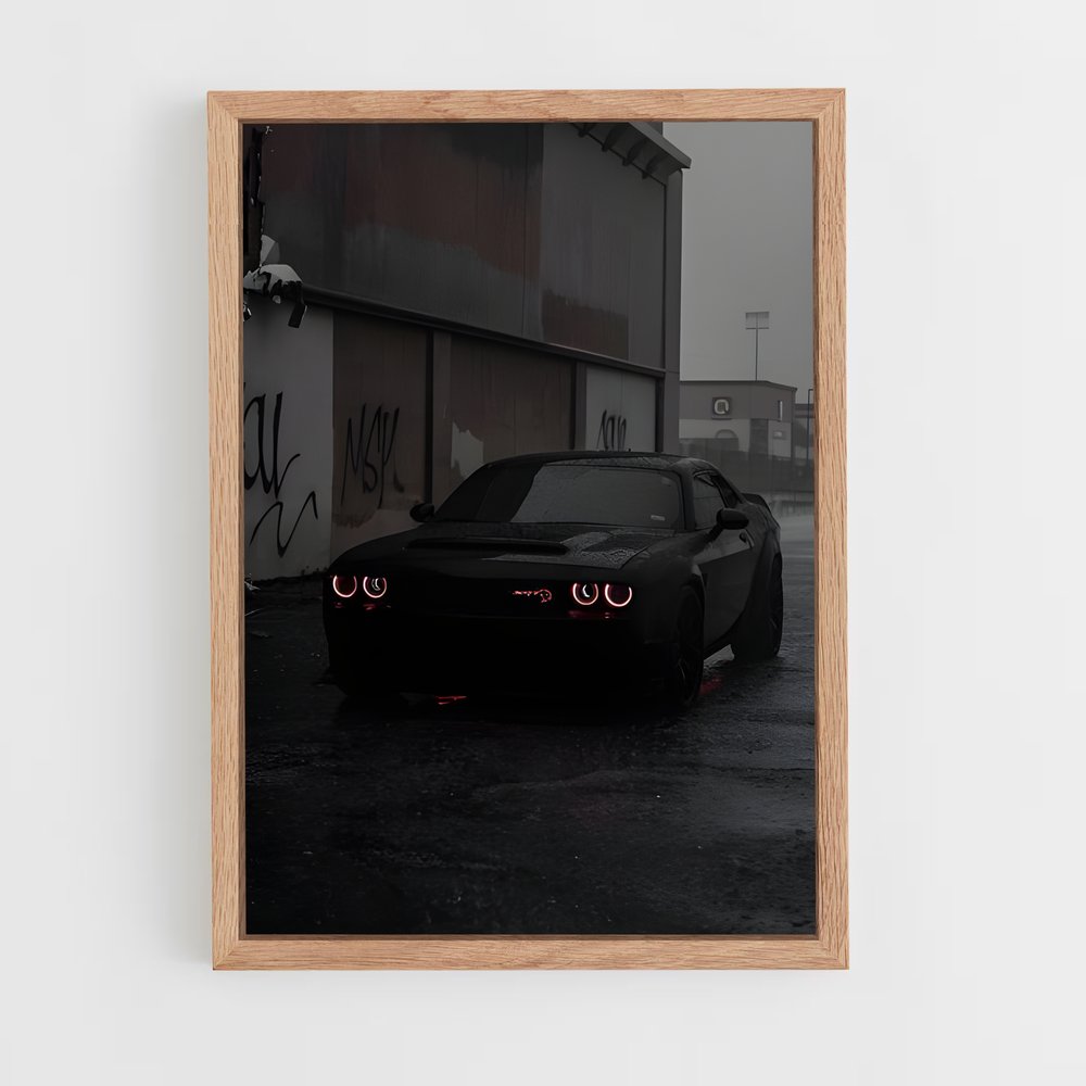 Poster Rainy Challenger – affiche Dodge (vue 4)